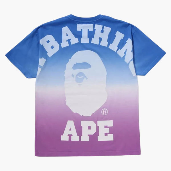BAPE DENSE Gradation Big College Oversized Tea Blue