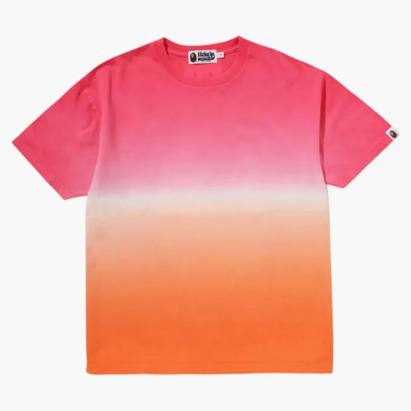BAPE DENSE Gradation Big College Oversized Tea Pink