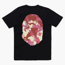 Bape Women's Map Camo Big Ape Head Tee Black/pink