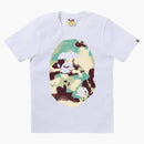 Bape Women's Map Camo Big Ape Head Tee White/multi