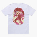 Bape Women's Map Camo Big Ape Head Tea White/Pink