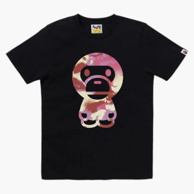 Bape Women's Map Camo Big Baby Milo Tea Black/Pink
