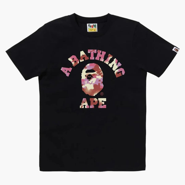 Bape Women's Map Camo College Tee Black/multi