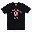 Bape Women's Map Camo College Tea Black/Pink