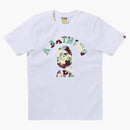 Bape Women's Map Camo College Tee White/multicolor