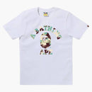 Bape Women's Map Camo College Tee White/pink
