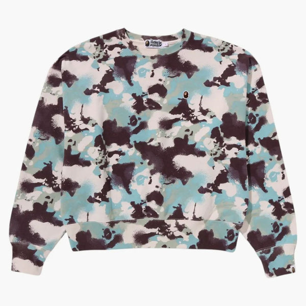 Bape Women's Map Camo Crewneck Multicolor