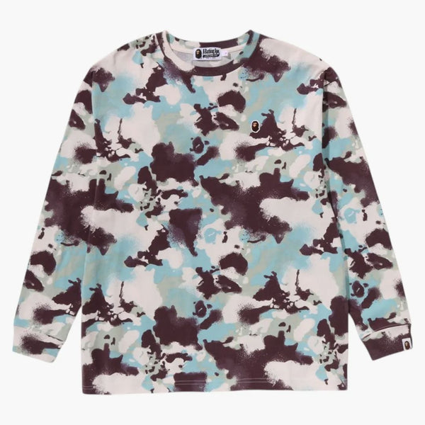 Bape Women's Map Camo l/S Tea Multicolor