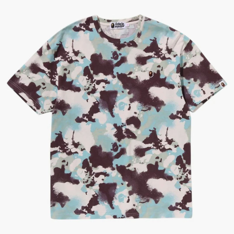 Bape Women's Map Camo nadměrný čaj Multicolor