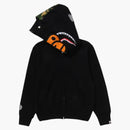Bape Women's Milo Shark Full Zip Double Hoodie Black