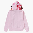 Bape Women's Milo Shark Full Zip Double Hoodie Pink