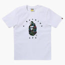 BAPE Dámské neonové camo milo na opice hlavy Tee White