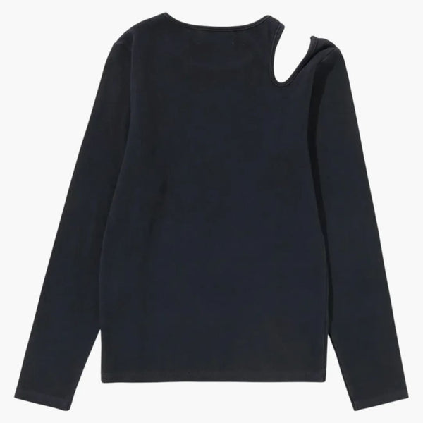 BAPE Dámský pigment obarvený vyříznuté žebro l/s čaj černé