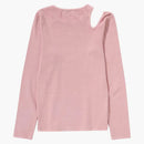Bape Women's pigment dyed cut out rib l/s tea pink