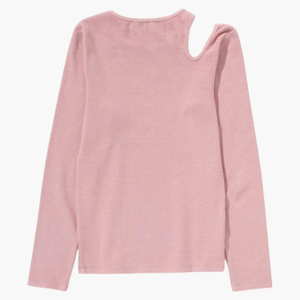 BAPE Dámský pigment obarvený vyříznuté žebro l/s čaj růžový