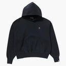 Bape Women's Pigment Dyed One Point Oversized Pullover Hoodie Black