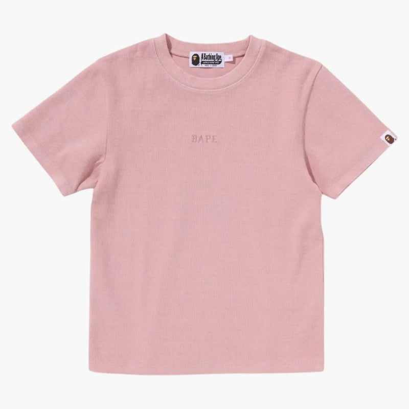 BAPE Dámské pigment obarvené žebro tee růžové