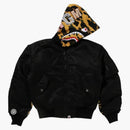 Bape Women's Shark MA-1 sudadera con capucha