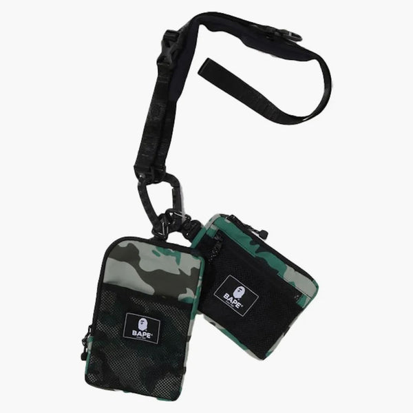 BAPE WOODLAND CAMO MULTI BODY BAG OLIVEDRAB