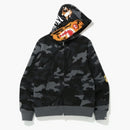 Bape Woodland Camo Tiger Full Zip Hoodie Black