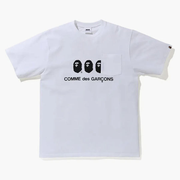 BAPE X CDG OSAKA Pocket Tee White
