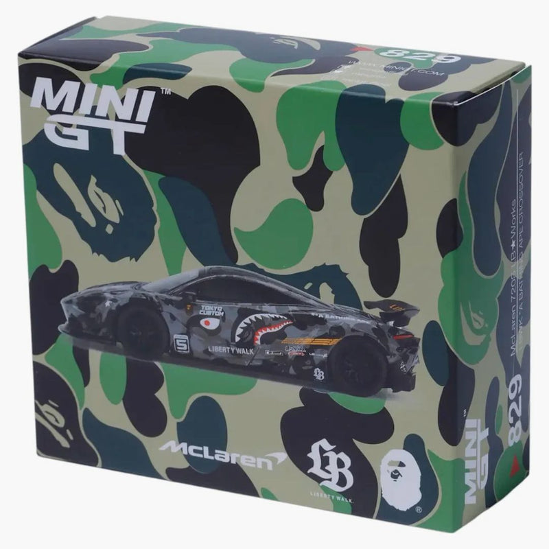 Bape x lbwk mini GT ABC Camo McLaren 720S 1/64 Black