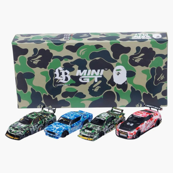 BAPE XLBWK Nissan 1/64 4 -częściowy zestaw wielokolorowy