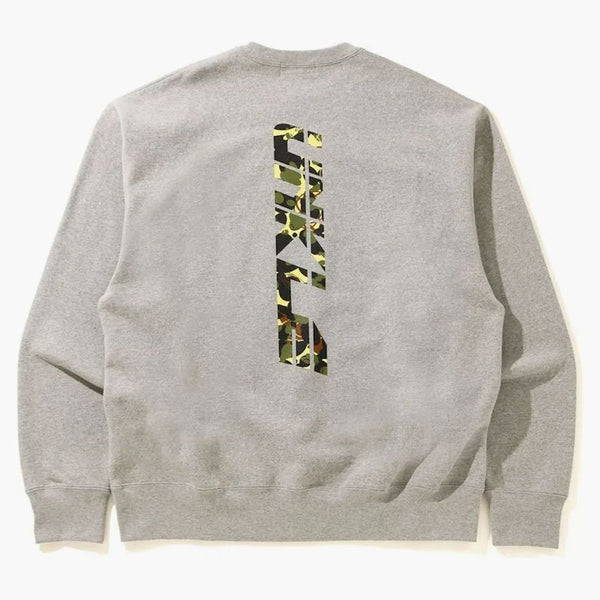 Bape X Unkle Pointman Logo Relaxed Crewneck Gray
