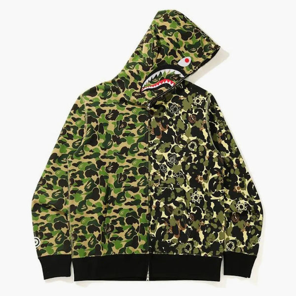 Bape X Unkle Wide Full Zip Hoodie Green