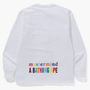 Bape Vs. Mastermind Rainbow Logo Long Sleeve Tee White