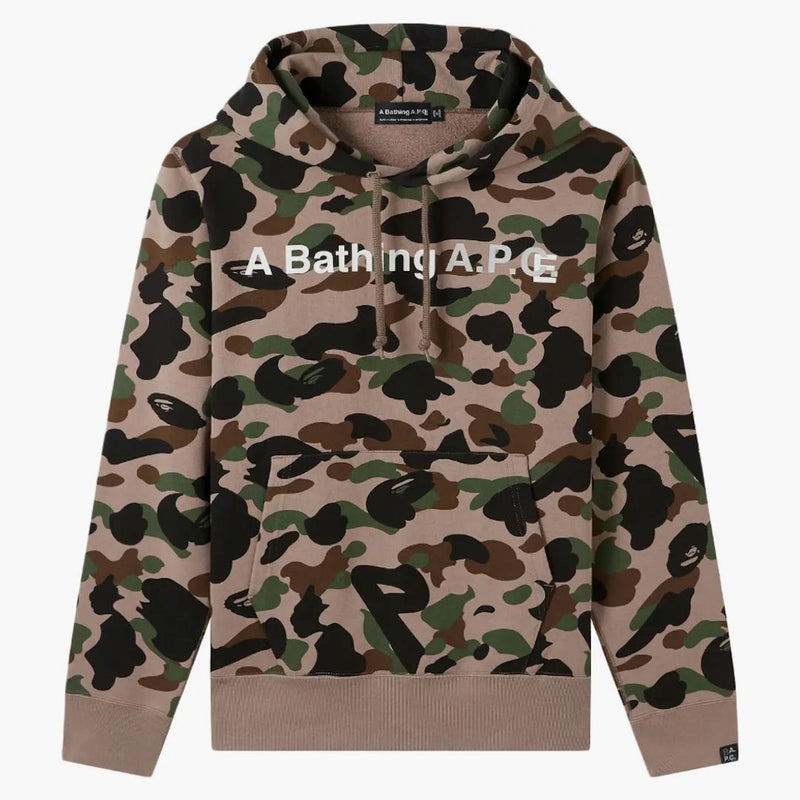 Bape X A.p.c. Camo Hoodie Beige