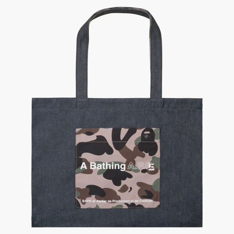 Bape X A.P.C. Denim dead bag indigo