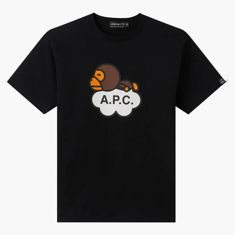 BAPE X A.P.C Milo Cloud Camise Black