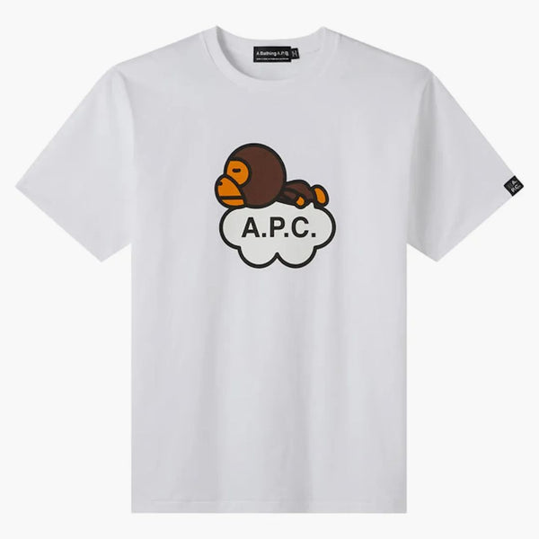 Bape X A.P.C Milo Cloud T-Shirt White