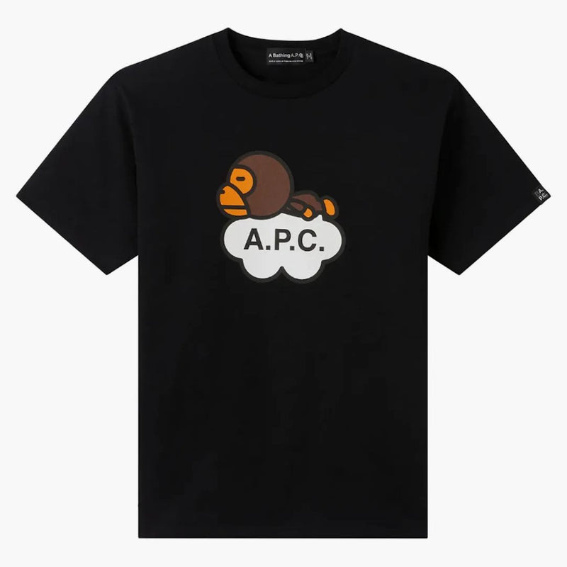 Bape X A.P.C. Women's Milo Wide T-shirt Black