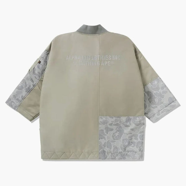 Bape X Alpha Industries Reversible Kimono Jacket Olivedrab
