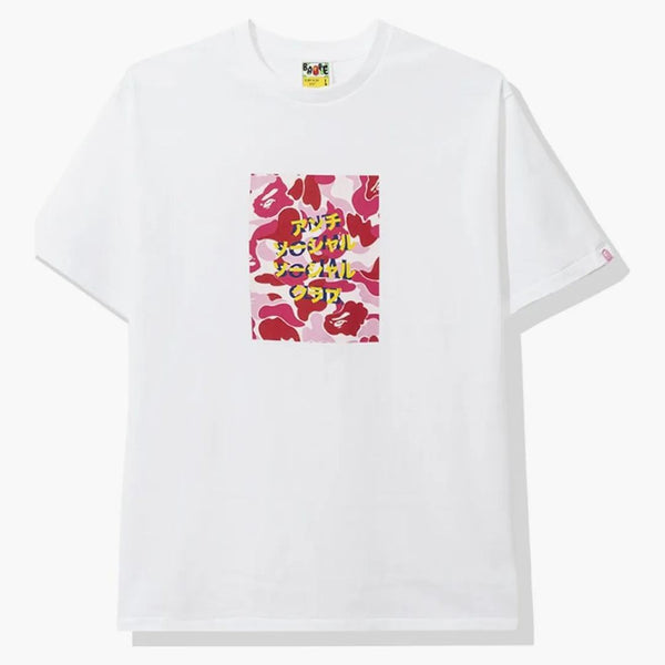 Bape X Anti Social Social Club ABC Camo Box Tea White/Pink