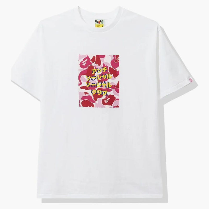 Bape X Anti Social Social Club ABC Camo Box Tea White/Pink