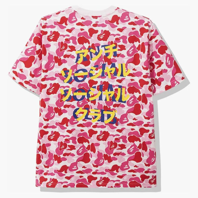Bape X Anti Social Social Club ABC Camo Tea Pink