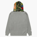 Bape X Bayc Shark Full Zip Hoodie Grey