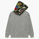 Bape X Bayc Shark Full Zip Hoodie Grey