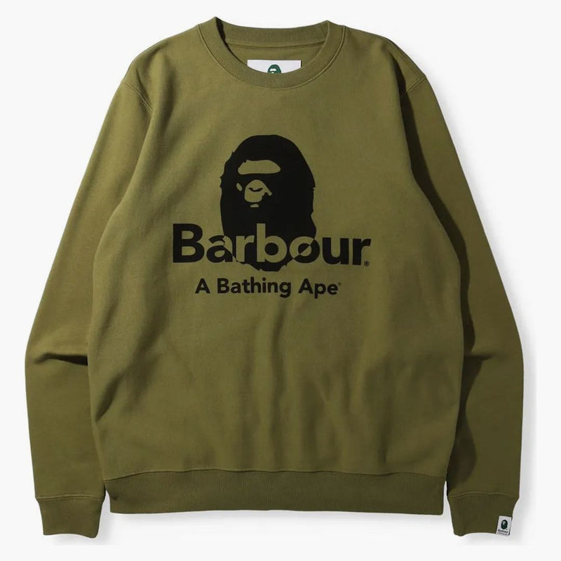 Bape X Barbour Crewneck Green