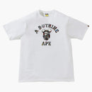 Bape X Bearbrick Camo Bear College Tee White