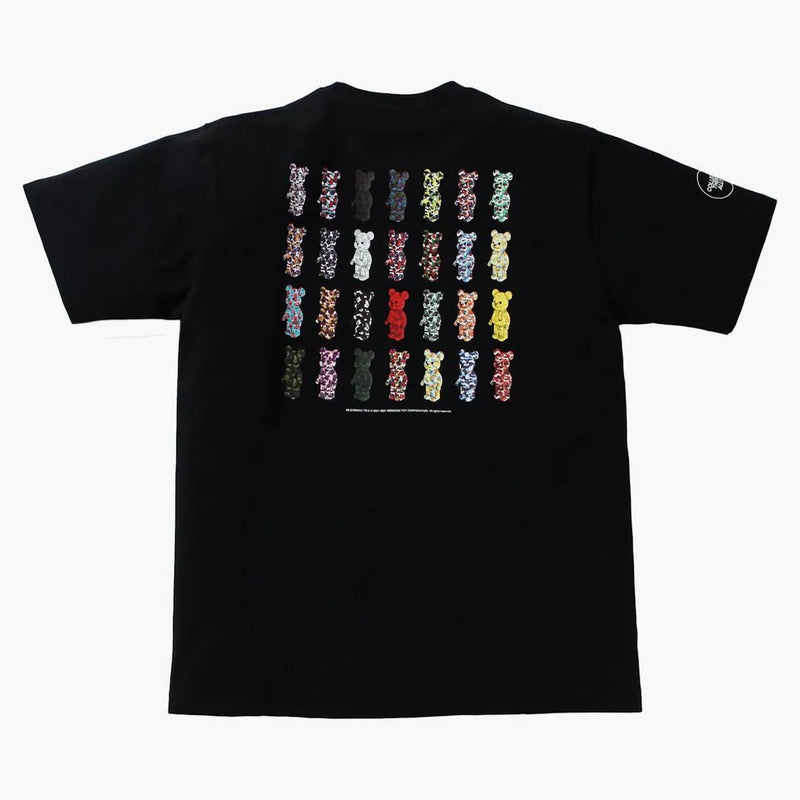Bape x Bearbrick Camo Bear Tea Black