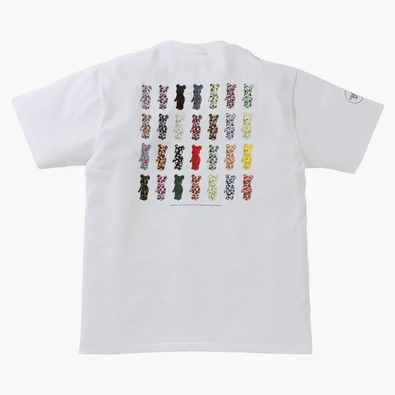 Bape X Bearbrick Camo Bear Tea White