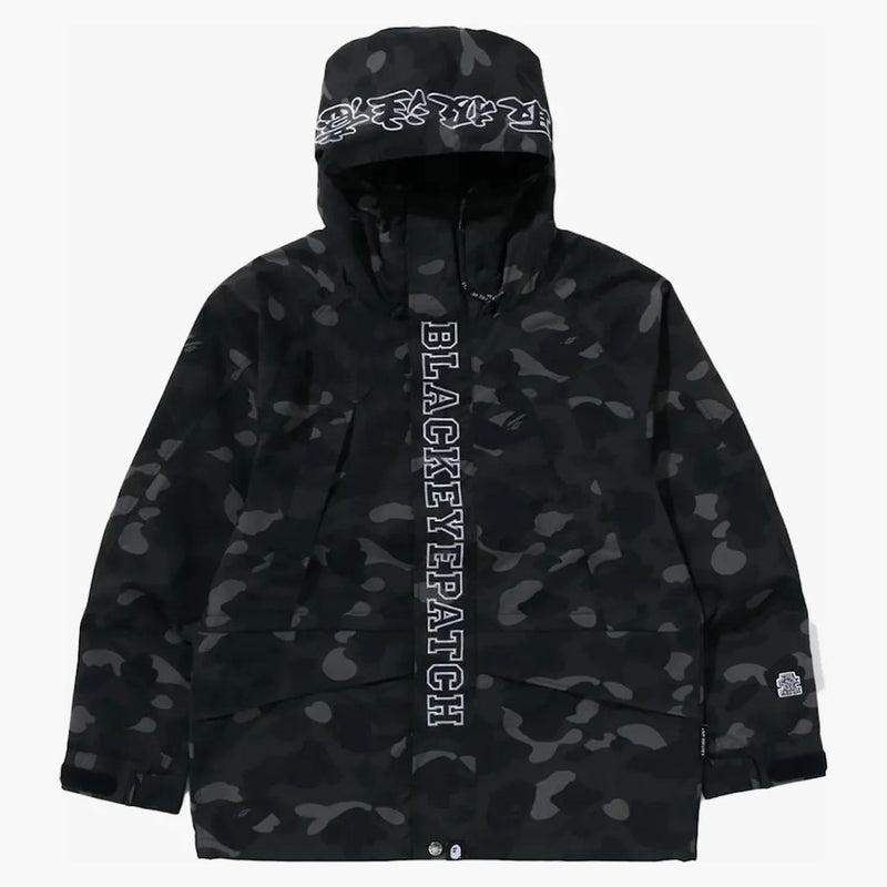 Bape X Black Eye Patch Color Camo Snowboard Jacket Black