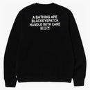 Bape X Black Eye Patch Crewneck Sweat Black