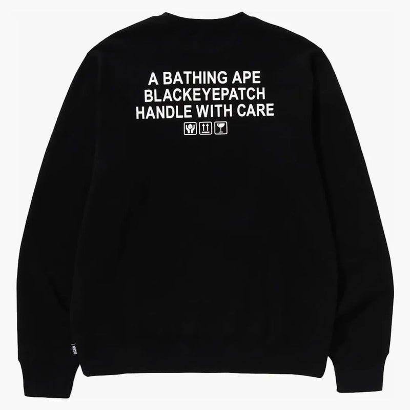 BAPE X Black Eye Patch CrewNeck Sweat Grey