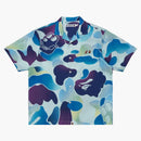 Bape X Bored Ape Yacht Club Hawaiian Shirt Blue