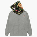 Bape X Bored Ape Yacht Club Shark Full Zip Hoodie Gray